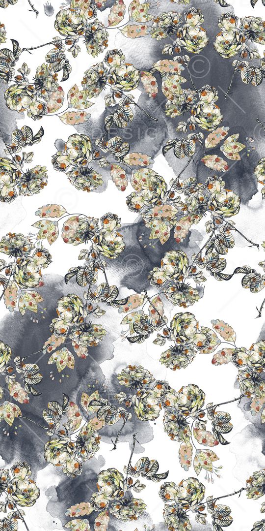 数码花卉类印花华亿平台图片