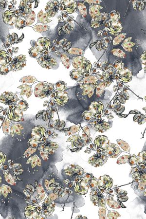 数码花卉类印花华亿平台图片