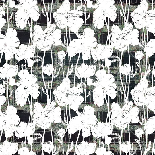 装饰花卉印花华亿平台图片