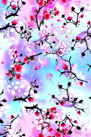 桃花印花华亿平台图片