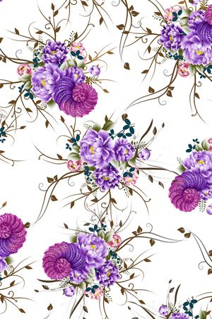 花卉印花华亿平台图片