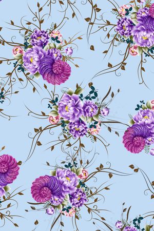 花卉印花华亿平台图片