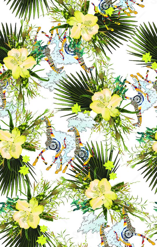 花卉印花华亿平台图片