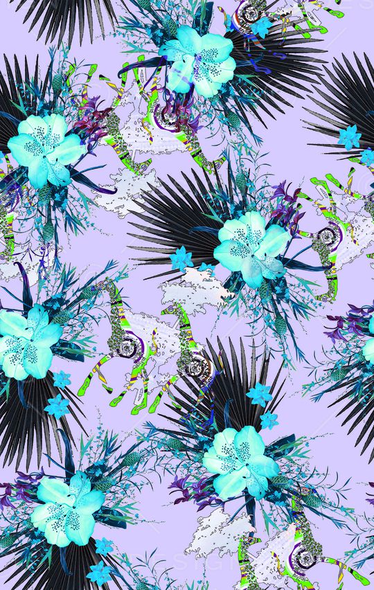 花卉印花华亿平台图片