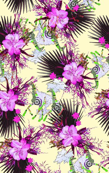 花卉印花华亿平台图片