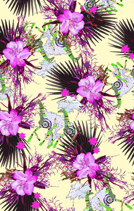 花卉印花华亿平台图片