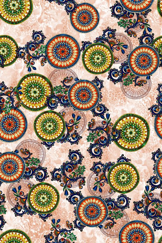 圆形印花华亿平台图片