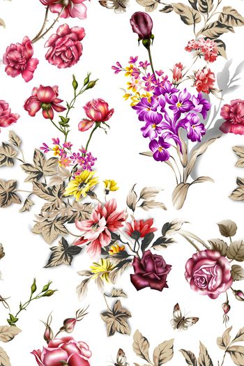 玫瑰印花华亿平台图片