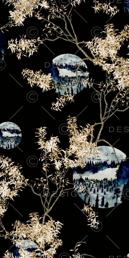 树木印花华亿平台图片