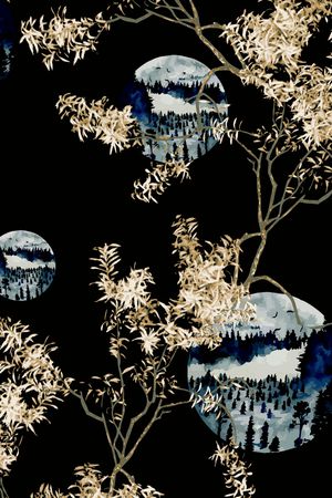 树木印花华亿平台图片