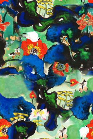 花卉印花华亿平台图片