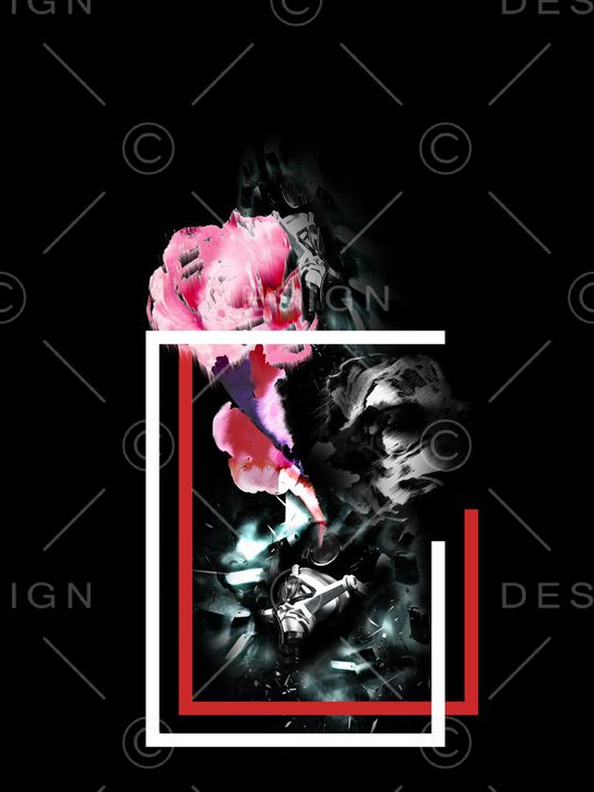 不规则几何印花华亿平台图片