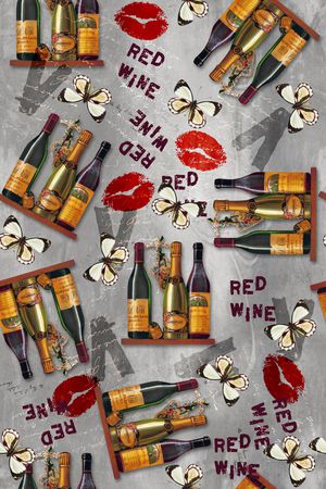 蝴蝶印花华亿平台图片