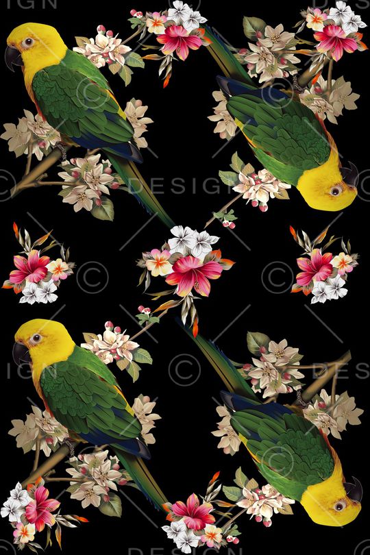 手绘花卉印花华亿平台图片