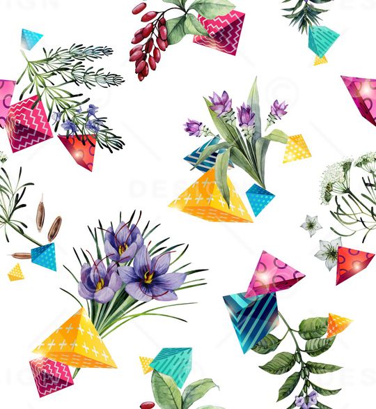 花卉印花华亿平台图片