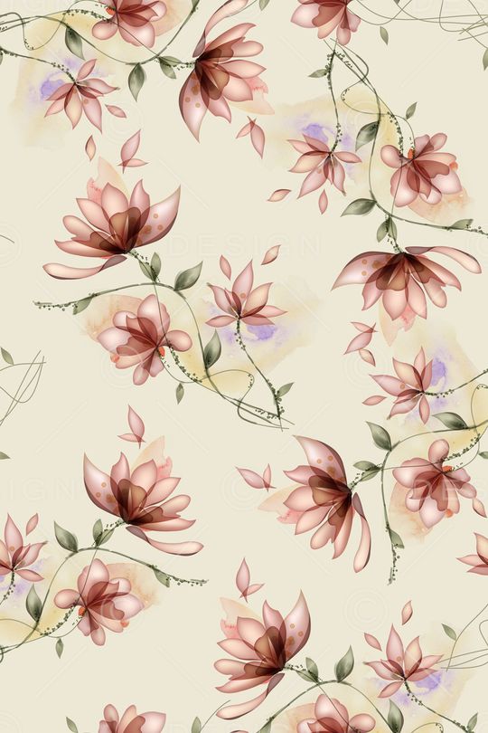 小清新淡雅印花华亿平台图片