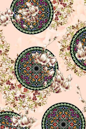 复古印花华亿平台图片