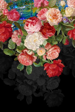 玫瑰印花华亿平台图片