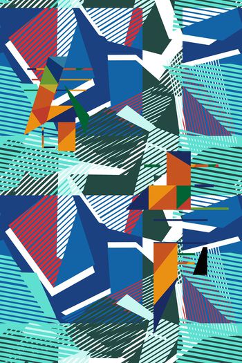 色块印花华亿平台图片