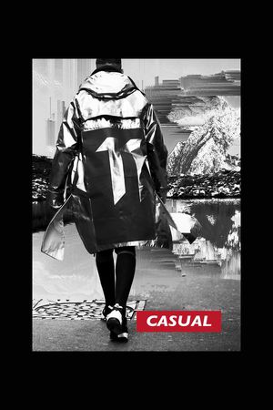 黑白人像印花华亿平台图片