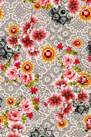 乱花印花华亿平台图片