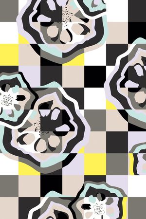 小方块印花华亿平台图片