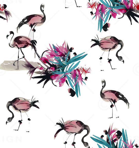 花卉印花华亿平台图片