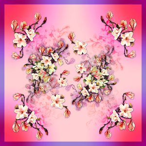 玉兰花印花华亿平台图片