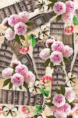 花卉印花华亿平台图片