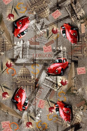 建筑塔印花华亿平台图片