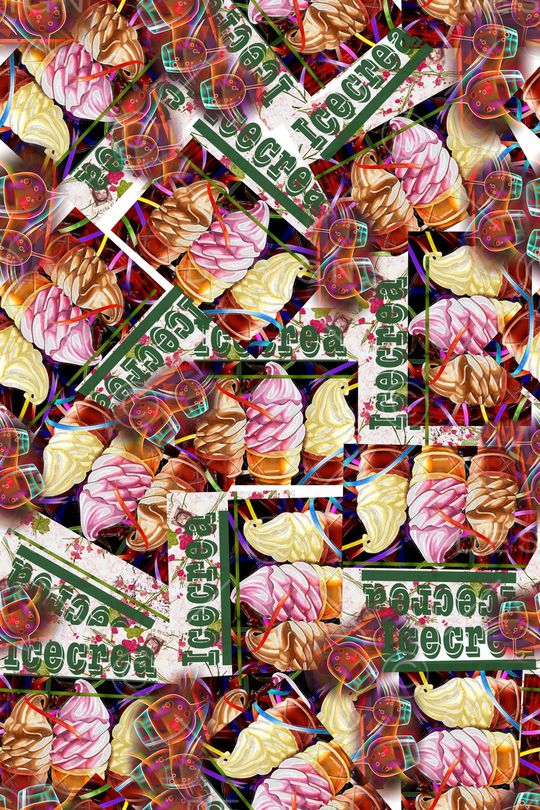 炫丽冰激凌印花华亿平台图片