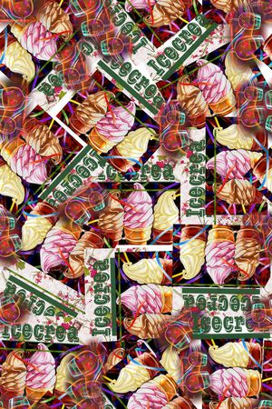 炫丽冰激凌印花华亿平台图片