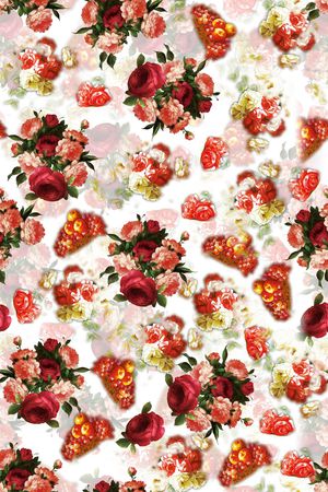 手绘花卉印花华亿平台图片