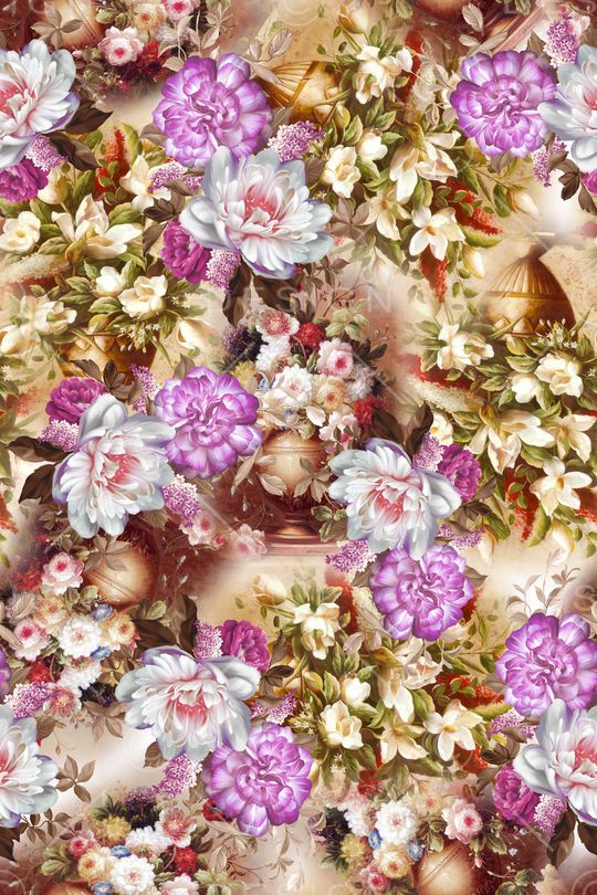 梅花花卉印花华亿平台图片