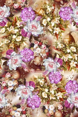 梅花花卉印花华亿平台图片