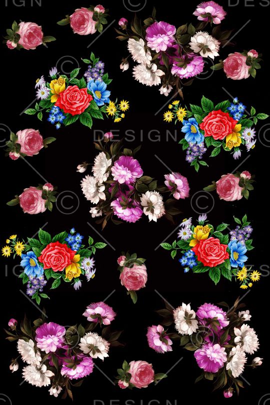 花卉印花华亿平台图片