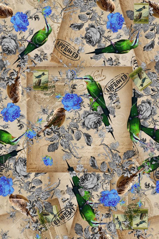 手绘花卉印花华亿平台图片