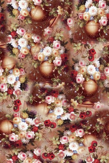 花卉背景印花华亿平台图片