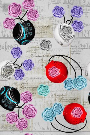 花卉背景墙印花华亿平台图片