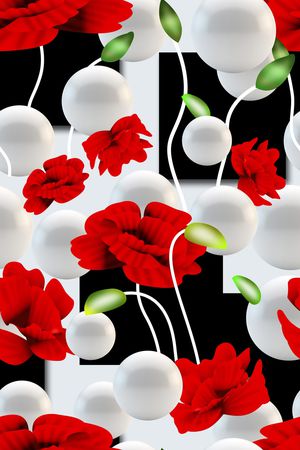 手绘花卉印花华亿平台图片