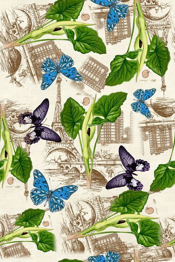 花卉印花华亿平台图片