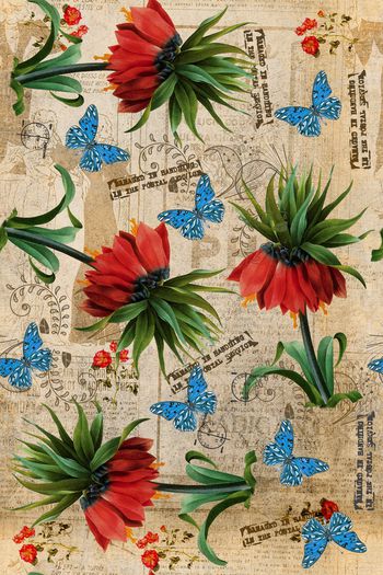 花卉印花华亿平台图片