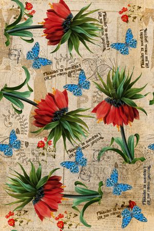 花卉印花华亿平台图片