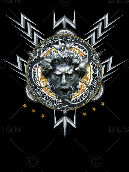 潮流图案印花华亿平台图片