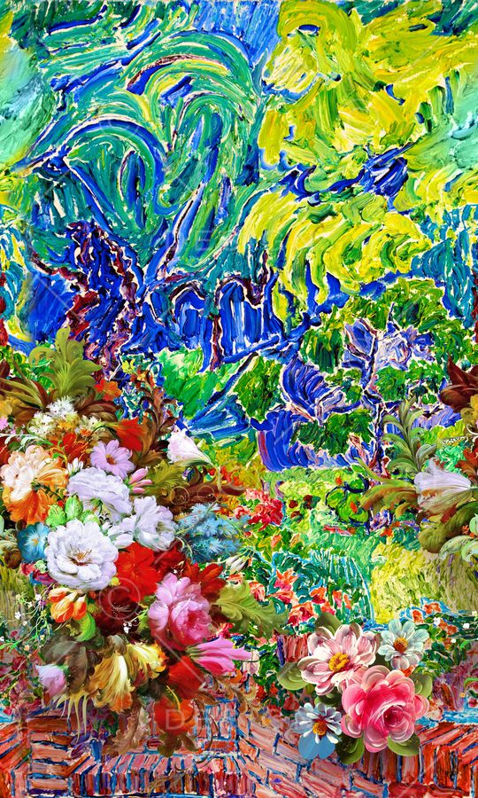 田园风印花华亿平台图片