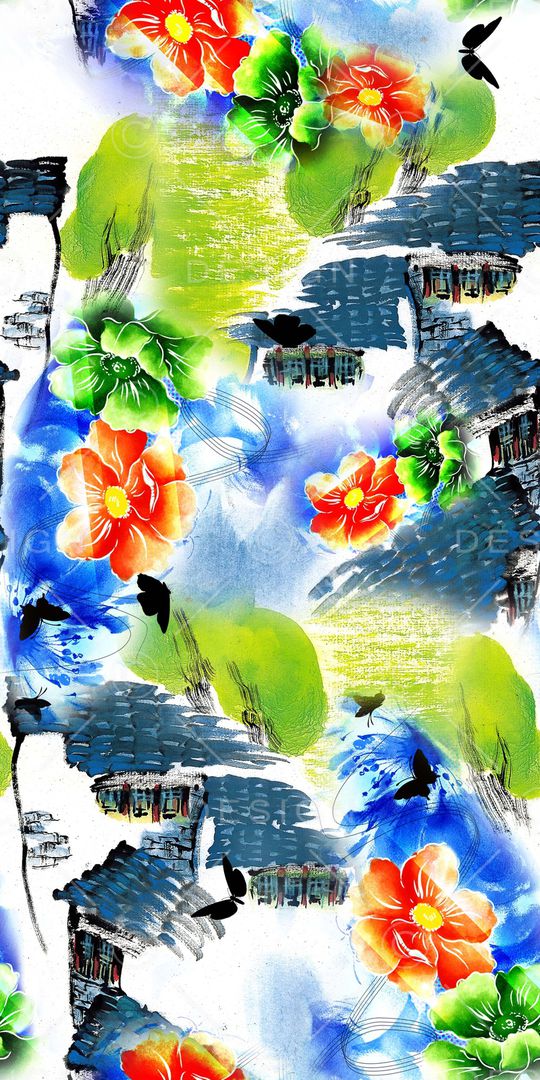 手绘印花华亿平台图片