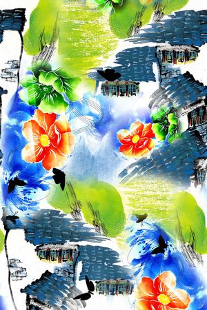 手绘印花华亿平台图片