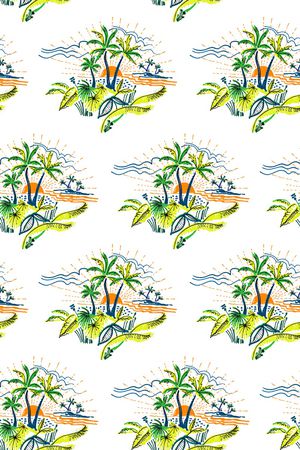 沙滩印花华亿平台图片