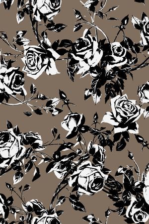 单色花卉印花华亿平台图片