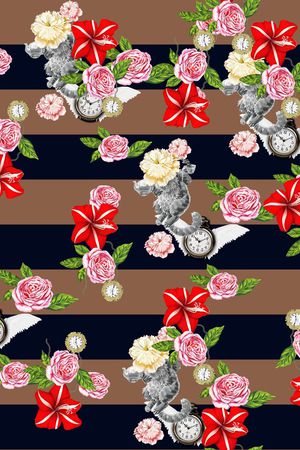 玫瑰印花华亿平台图片